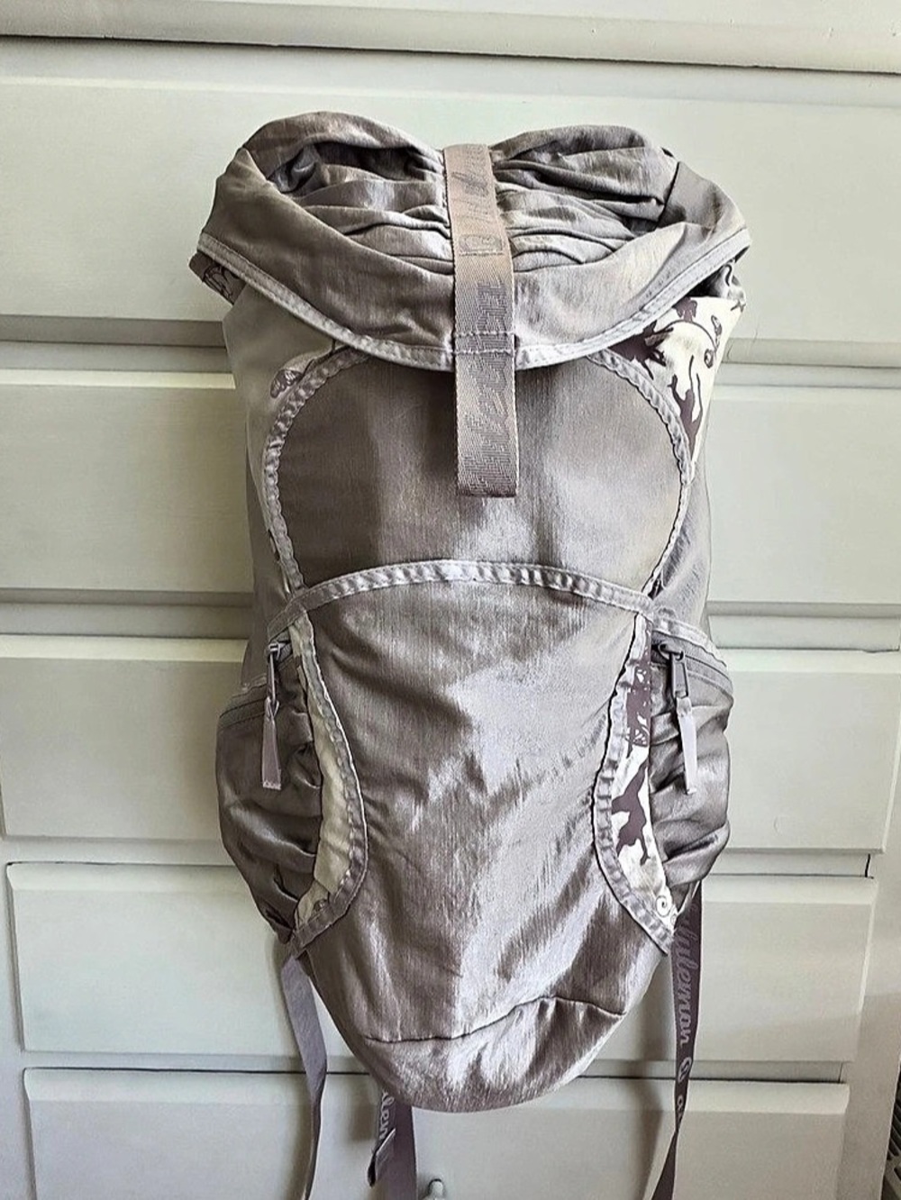 Lululemon athletica Starlet Dance Bag Backpack in lavender grey, complete with a